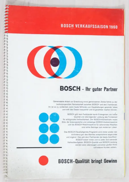 Bosch Haushaltsgeräte Verkaufssaison 1960 Katalog Preisliste Küchengeräte