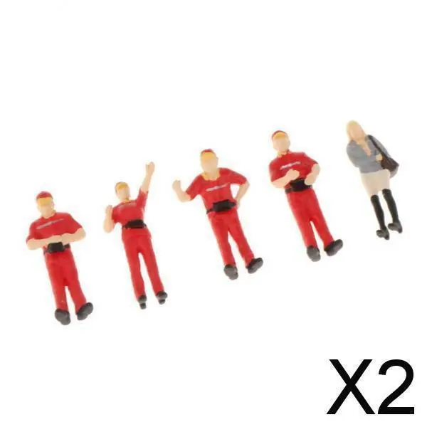 2X 1:64 figurines peintes à la main travailleur de la station-service Figurine