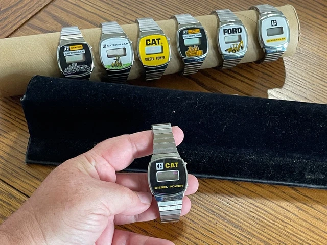 Cat Diesel Power Pacman Logo Digital Watch Caterpillar Mens Salesman Sample