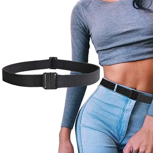 Buckle-free Elastic Womens Comfortable Invisible Belt for Jeans No Bulge Hassle