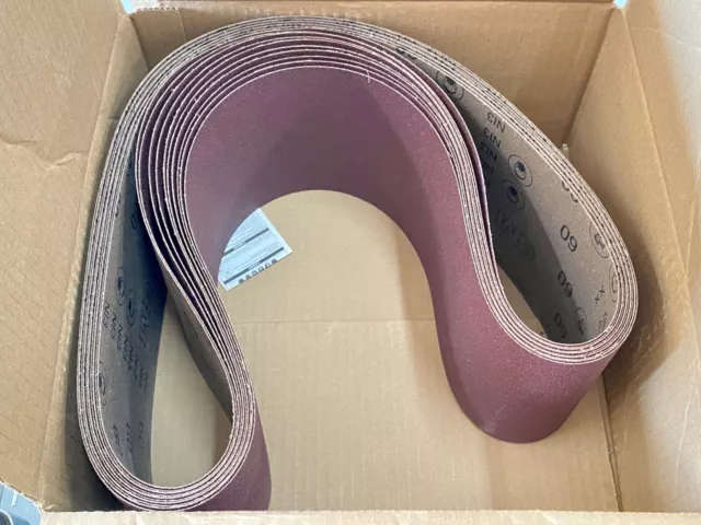 10 new 3M 341D (6" x 60") 60 Grit NI3 Resin Bond Cloth Sanding Belts, REF# 26358