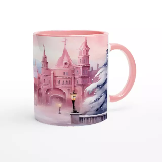 Märchenhafte Schloss Tasse Winterliebhaber Keramik 325ml Becher Kaffeebecher