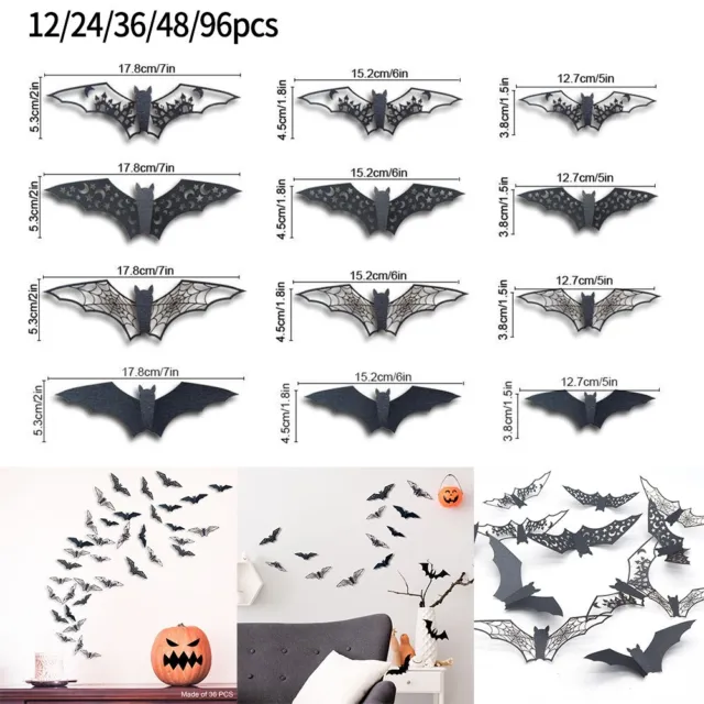 Adesivi ritaglio pipistrello versatili festa di Halloween elementi essenziali decorazione personalizzabile