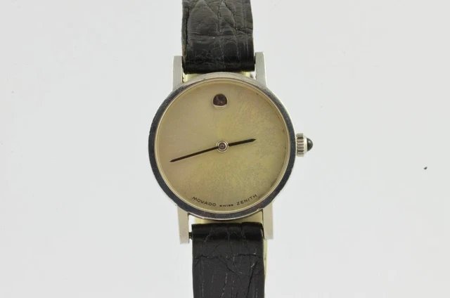 Movado Orologio Donna 25MM Acciaio Museum Raro Carica Manuale 01.2000.305 Polso