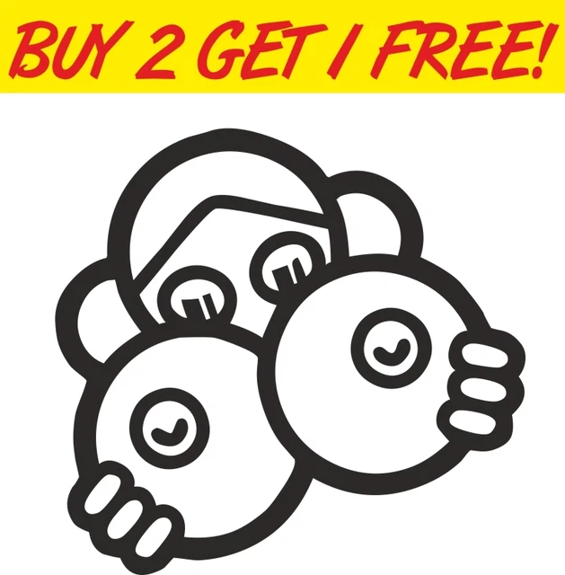 Show Me Boobs Decal Sticker - Available In Mulitple Sizes And