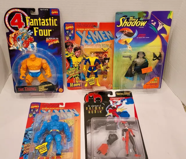 Lot Vintage New Toy Biz/Kenner/Marvel Action Figures Morph, Beast, The Thing