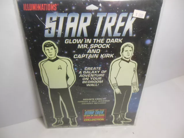 NEW Sealed Illuminations Star Trek Glow in the Dark Mr. Spock Captain Kirk 1991