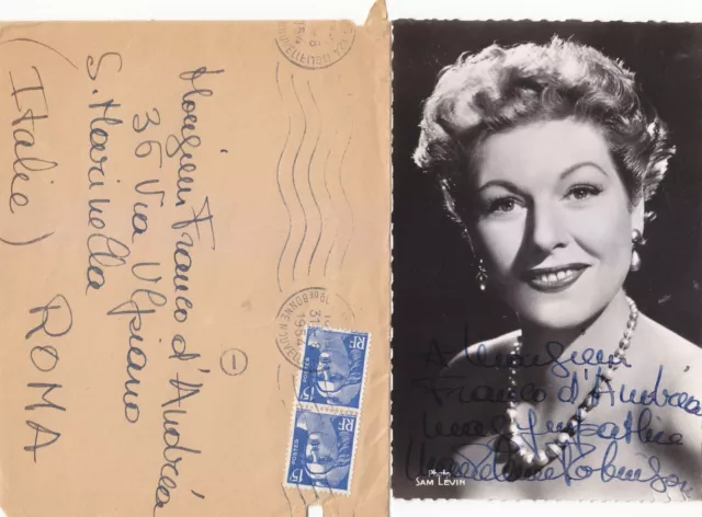 Madaleine Robinson Autografo Teatro Cinema Tv Autograph Hand Signed