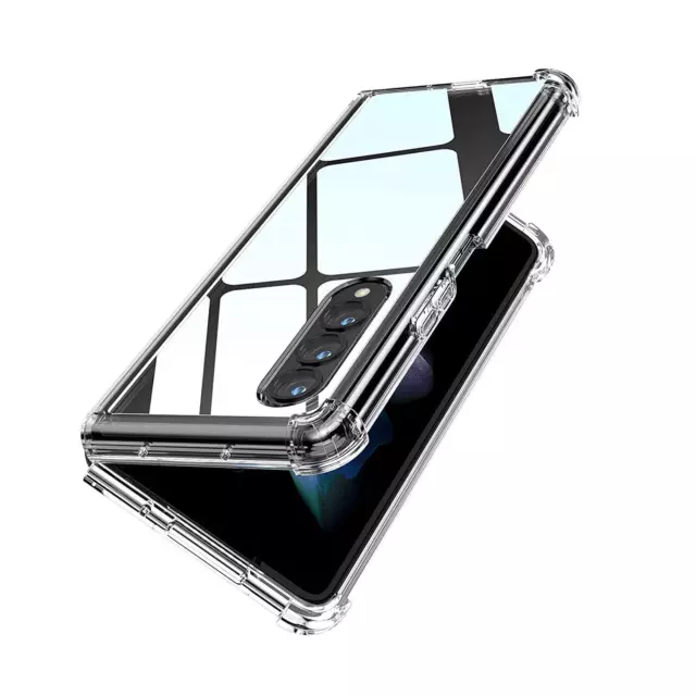 Coque Crystal Clear Pour Samsung Galaxy Z Fold 4 Protection D'angle Hybride F