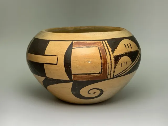 Early Native Hopi Polychrome Pot / Olla By Nellie Nampeyo (d.)