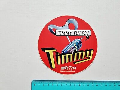 Autocollant Timmy Tim Telecom Italie Mobile Timbre Vintage 80s Originale 