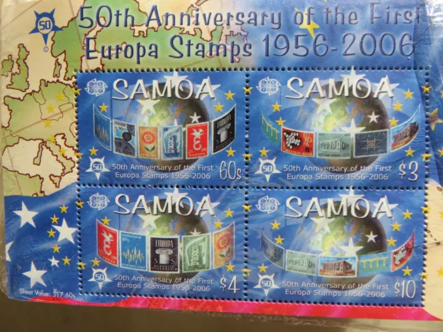 Über 30 Briefmarken-Blocks Samoa, "50 Jahre Europa-Briefmarken 1956 - 2006""