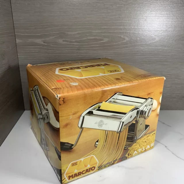 Marcato Atlas Pasta Noodle Maker Machine Hand Crank Turn Model 150 Made In Italy