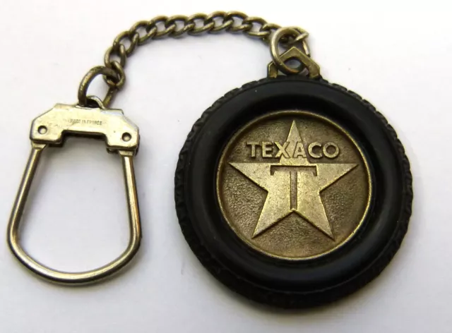 Porte-clés, Key ring - TEXACO - Station Service CFAO - Logo dans pneu miniature