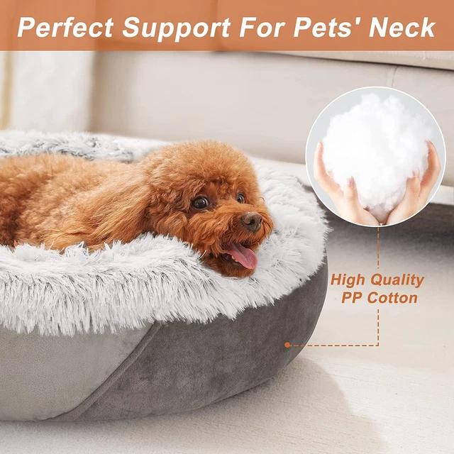Calming Dog Bed & Cat Bed, Anti-Anxiety Donut Dog Bed for Small Medium Dogs, War 2