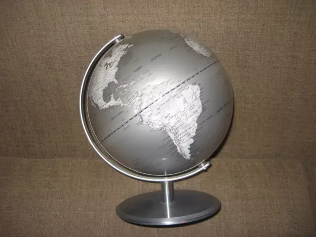 STYLISH Rotating World Globe Earth Antique Home Office Desktop Decor Geography