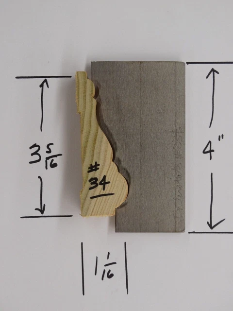 Shaper / Molder Custom Corrugated Back / CB Knives For 1 1/16" x 3 5/16" Casing