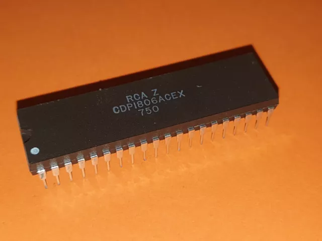 CDP1806ACEX RCA 8-Bit CMOS CPU with RAM and Counter/Timer DIP-40