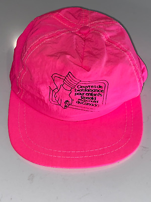 Vintage Neon pink McDonald's Hat- Ronald McDonald's foundation (French)
