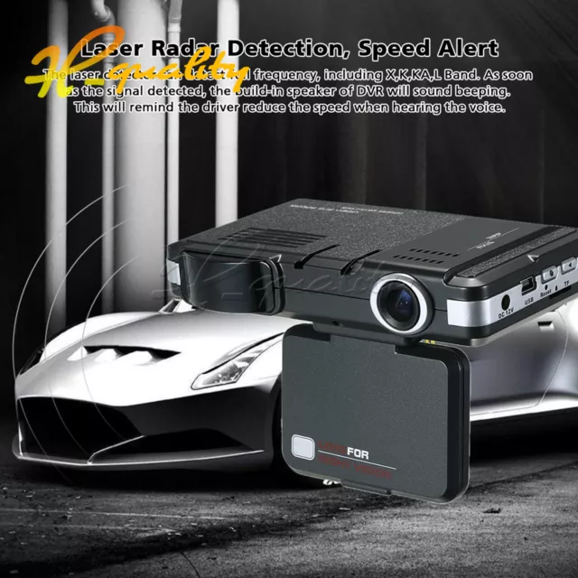 2in1 HD Car Hidden DVR Camera Recorder Radar Laser Speed Detector Dash Cam