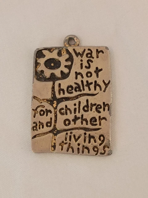 60s ヴィンテージ　ネックレス　war is not healthy ヒッピー War is Not Healthy for Children and Other Living Things