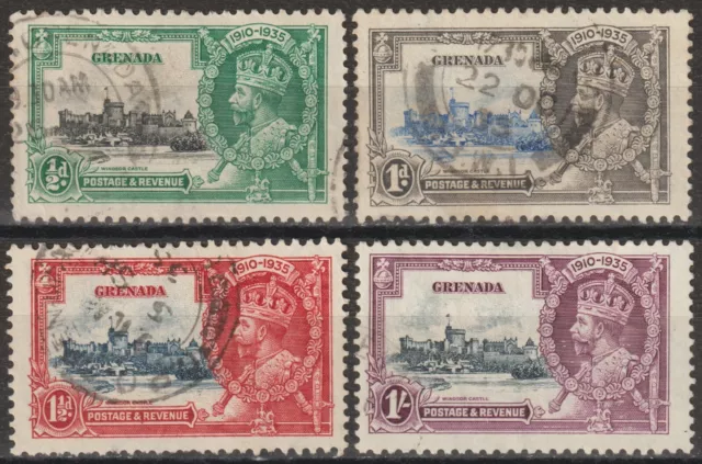 EDSROOM-17099 Grenada 124-127 Used 1935 Silver Jubilee George V CV$40.60