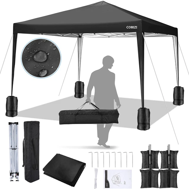 Pavillon Faltpavillon 3x3m Wasserdicht Popup Gartenzelt Partyzelt UV-Schutz 50+