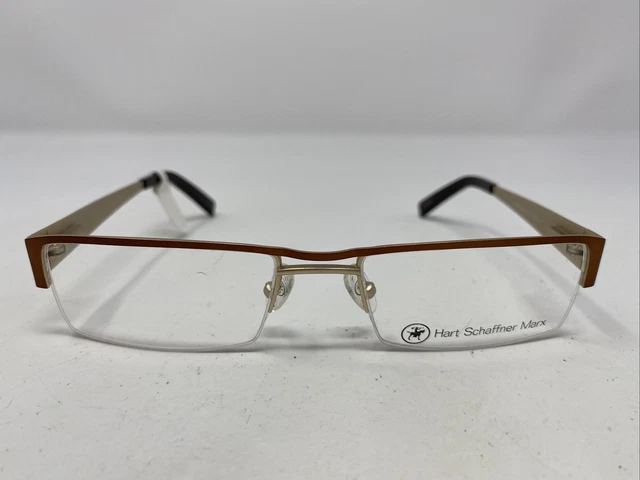 Marco de gafas de medio borde Hart Schaffner Marx HSM 828 marrón mate 54-18-135/L68