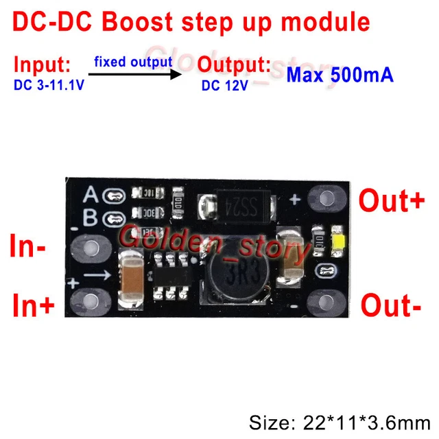 MINI DC-DC BOOST Step Up Volt Convertisseur Module de Puissance 3.3V 3 ...