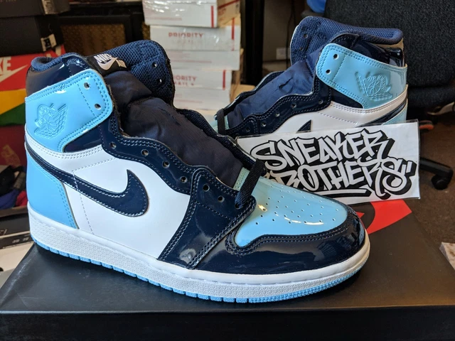 Nike Women's Air Jordan I 1 High OG Chill Blue Obsidian White Black CD0461-401 Nike Women's Air Jordan I 1 High OG Chill Blue Obsidian White Black CD0461-401