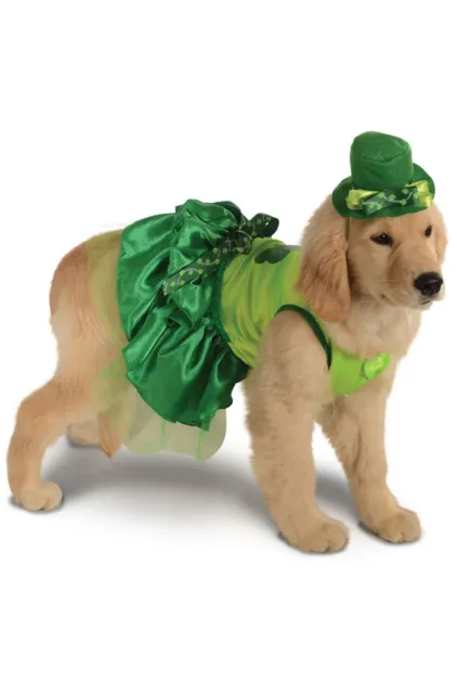 Brand New Saint Patrick's Day Irish Girl Pet Dog Costume