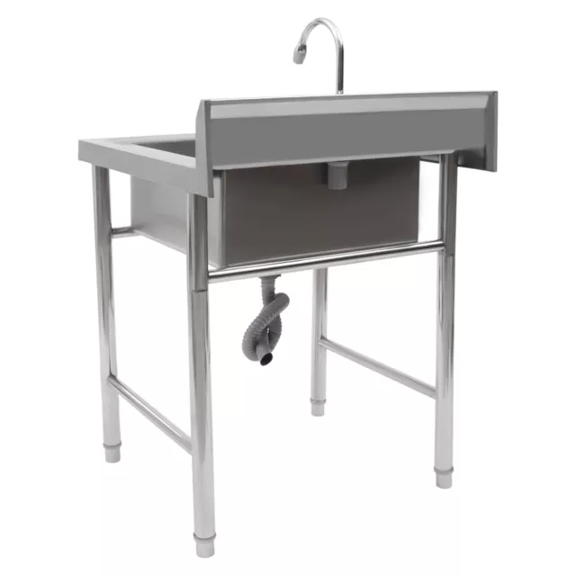 Stainless Steel Kitchen Sink 50X50 CM Commercial Catering Washing Food Prep Sink