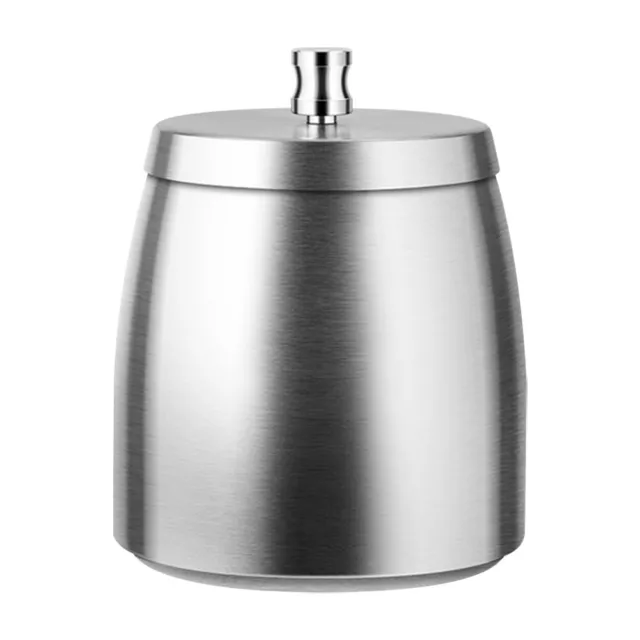 Stainless Steel Auto Ashtray Windproof with Lid Cigarette Ashtray (M)