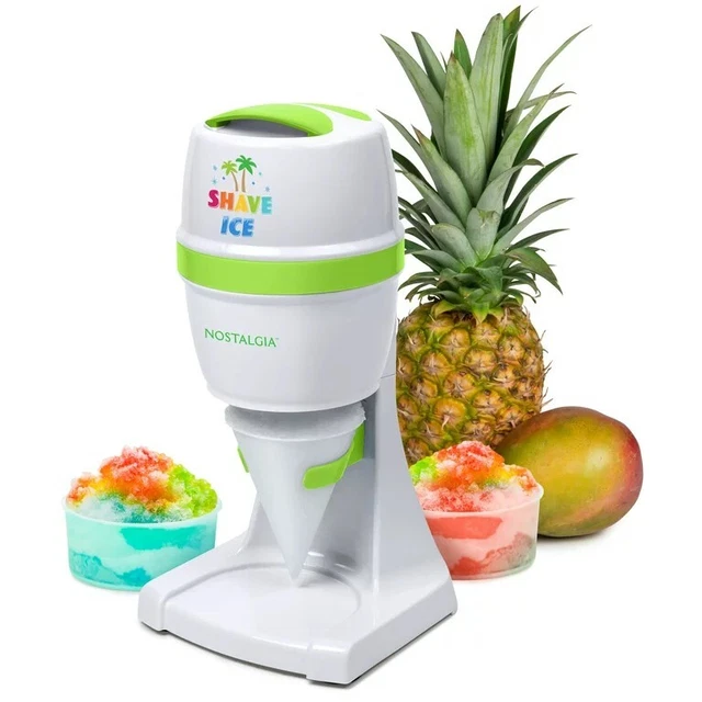 Nostalgia Electric Hawaiian Table-Top Snow Cone Maker, Shaved Ice Machine Inc...