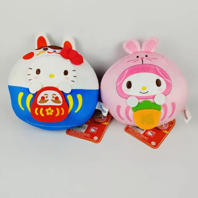 Muñeca de peluche Sanrio Kitty melodía china Año Nuevo Dharma mini cojín adorno7926