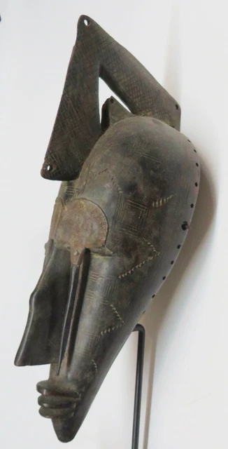 African Ethnographic Rare Classic Marka Ceremonial Ancestral Wood Power Mask