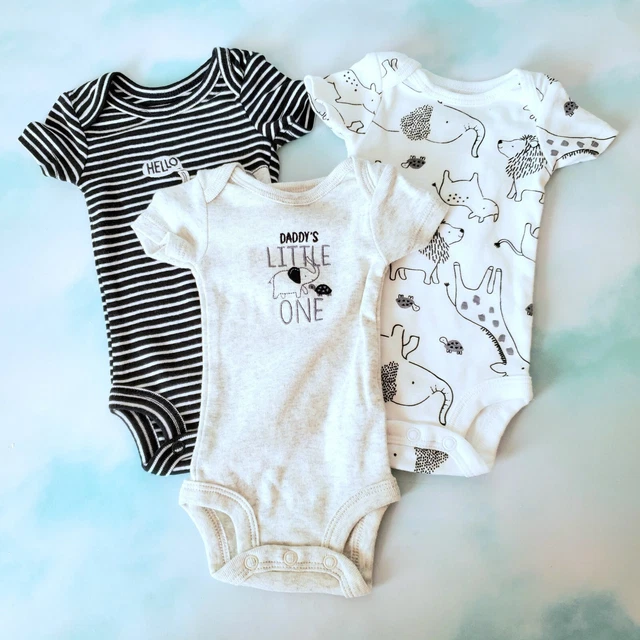 Baby Boy Carters Bodysuits Size Preemie Reborn doll Elephant New