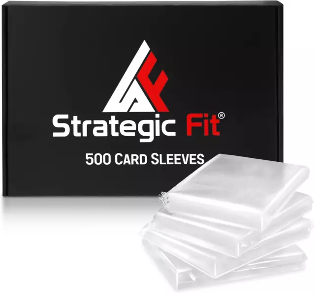 Premium Snug Fit Clear Card Sleeves for Games - 500 Trading Card Sleeves - Size