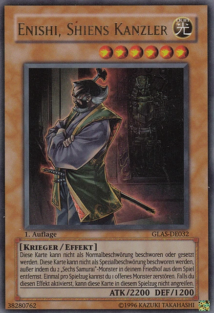 YU-GI-OH, ENISHI, CANCELLIERE SHIENS, UR, VETRO-DE032, 1. Edizione, TOP