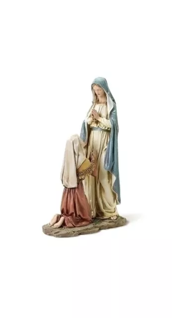 OUR LADY OF Lourdes and St. Bernadette 10.5 Inch Resin Stone Tabletop ...