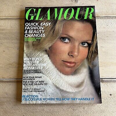 Vintage GLAMOUR Magazine Nov 1975 Women Fashion Retro Ads 1970s