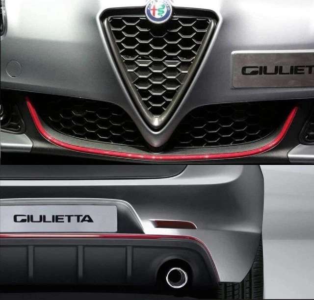 Kit Profilo Bordino Paracolpi Giallo Fluorescente Per Alfa Romeo Mito – Anteriore E Posteriore