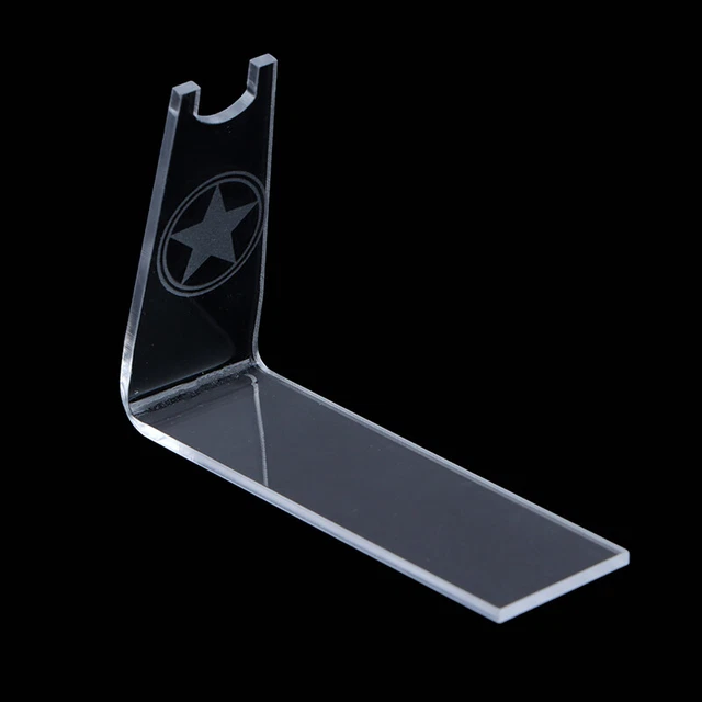 1pcs Small Clear Acrylic Outdoor Pistols Holder Gun Model Showing Display Sta4$