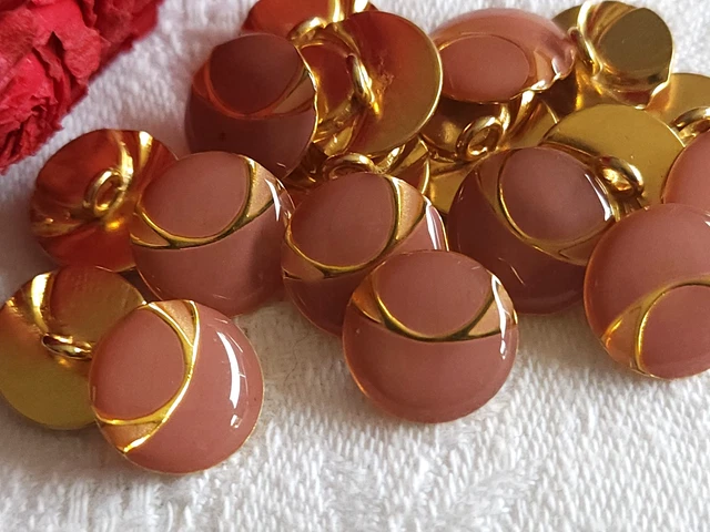 Lot De 4 Boutons Vintage En Cuir Bleu Style Grelot 1,8 Cm - Réf 1981, Occasion France