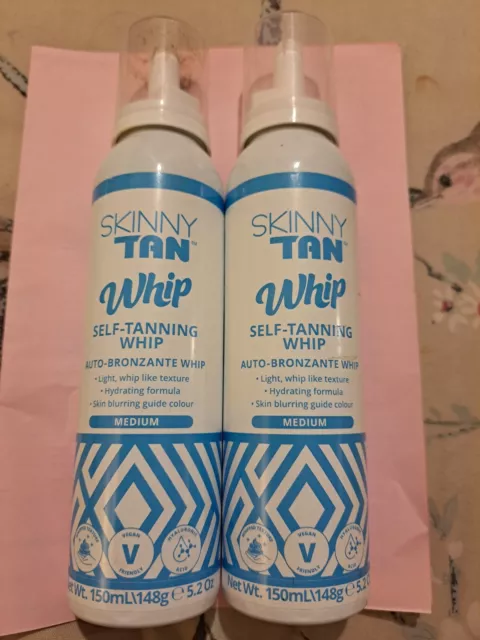 SKINNY TAN SELF-TANNING WHIP MEDIUM 150ML - 1 X Brand New SKINNY TAN SELF-TANNING WHIP MEDIUM 150ML - 1 X Brand New