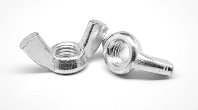 #10-32 Fine Thread Forged Wing Nut Type A Low Carbon Steel Zinc Plated
