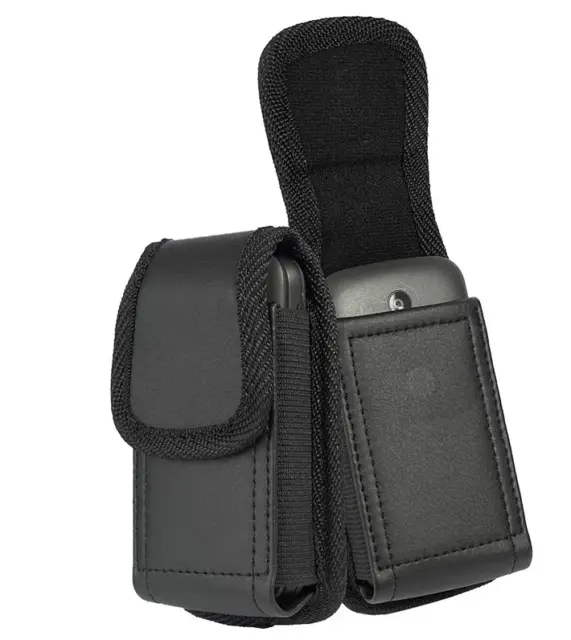 For Alcatel Go Flip 4 Leather Vertical Pouch Belt Clip loop Phone Case