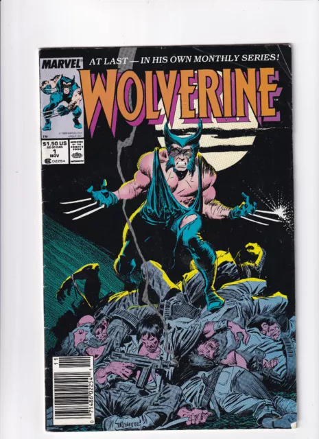 Wolverine #1 2 3 4 5 6 7 Marvel 1988 1st Patch mixed grade Newsstand set