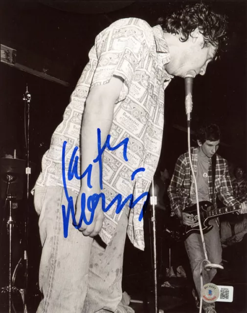 KEITH MORRIS SIGNED 8x10 PHOTO PUNK OFF! CIRCLE JERKS BLACK FLAG BECKETT BAS