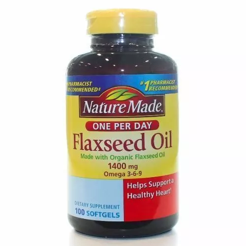 Flaxseed Oil 1400 MG 100 Gélule Par Nature Made
